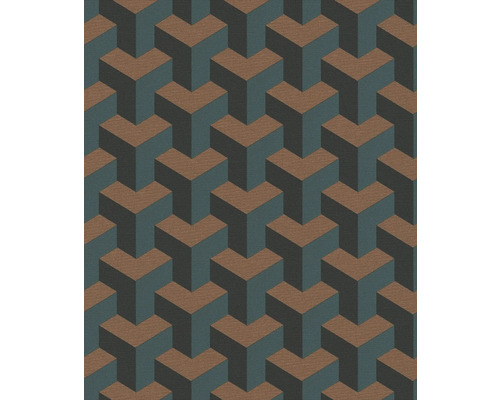 Tapete mit geometrischem 3D-Würfelmuster