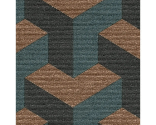 Tapete mit geometrischem 3D-Würfelmuster