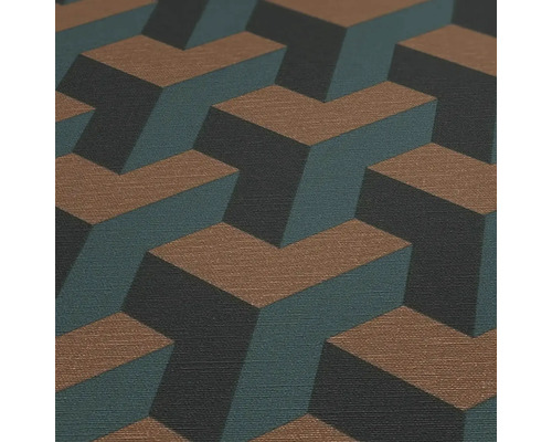 Tapete mit geometrischem 3D-Muster