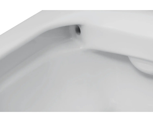 Detailansicht eines Waschbeckens mit Überlauf