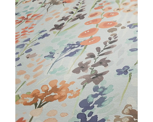 Nahaufnahme einer Tapete mit Blumenmuster