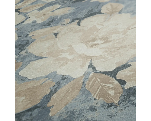 Nahaufnahme einer strukturierten Tapete mit floralem Muster