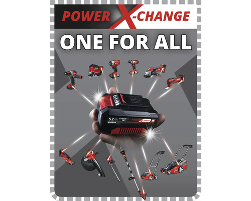 Einhell Power X-Change Akku mit diversen Werkzeugen