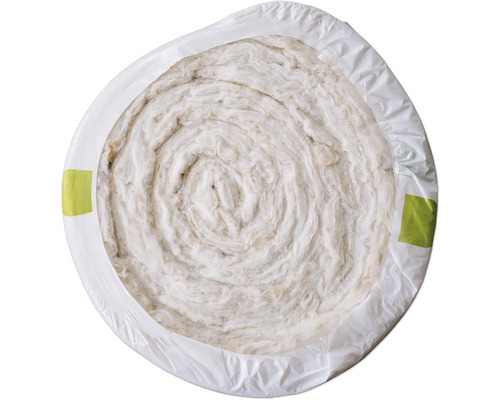 Rolle aus Dämmwolle in Verpackung
