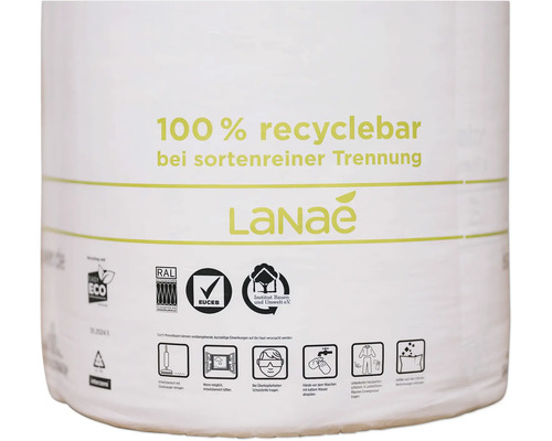 LaNae Dämmwolle, 100 Prozent recyclebar, sortenreine Trennung