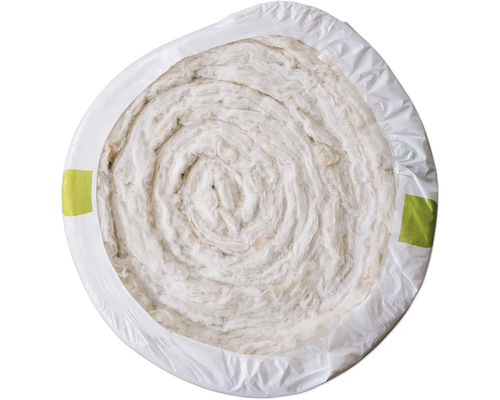 Rouleau de laine isolante dans son emballage