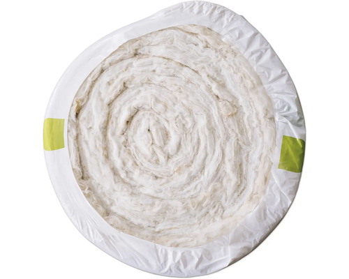 Rolle aus Dämmwolle in Folie