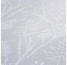 Gros plan d''un papier peint blanc à motif floral.