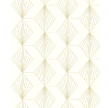 Tapete mit geometrischem Fächer- und Rautenmuster