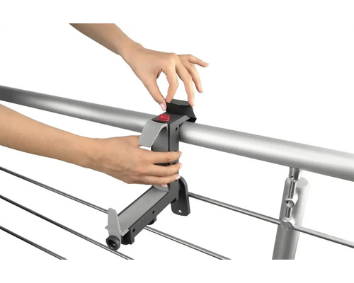 Wäschetrockner zur Geländermontage im Einsatz