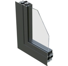 Fensterrahmenprofil aus Aluminium mit Glas
