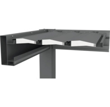 Pergola Biohort 4x3,5 inkl. beweglichen, isolierten Lamellendach für geringere Geräuschentwicklung und Wärmeabstrahlung 404,5 x 367,5 cm dunkelgrau-metallic