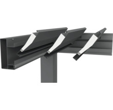 Pergola Biohort 4x3,5 inkl. beweglichen, isolierten Lamellendach für geringere Geräuschentwicklung und Wärmeabstrahlung 404,5 x 367,5 cm dunkelgrau-metallic
