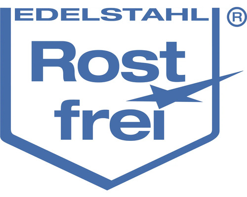 Rostfrei-Zeichen bedeutet, dass der Artikel rostbeständig ist