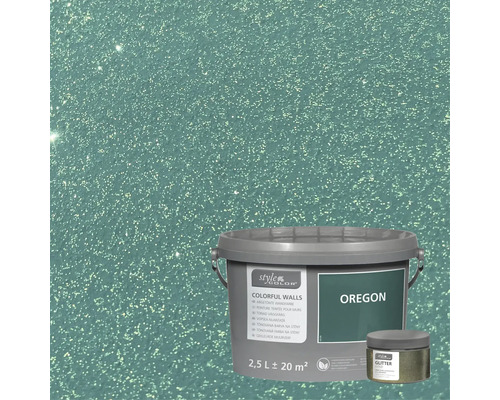 Seau de peinture murale teintée Oregon avec ajout de paillettes