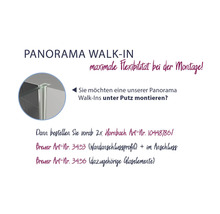 Informationen zur Montage von Panorama Walk-In Duschen