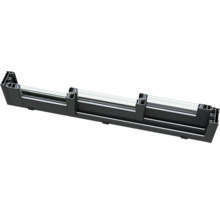 Querschnitt einer Fensterkonstruktion aus Aluminium und Glas