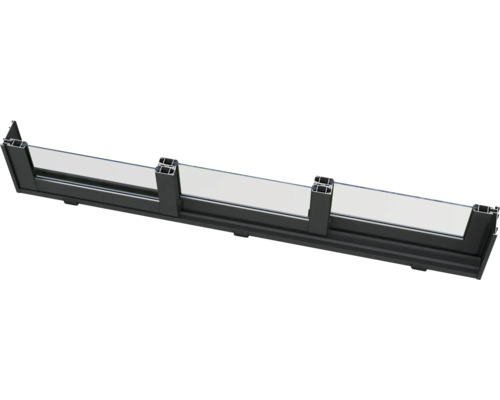 Clôture métallique avec insert en verre