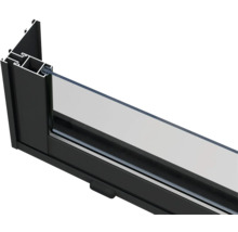 Fensterprofil aus Aluminium mit Glas