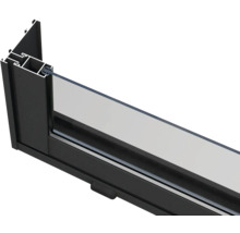 Vue en coupe d''un cadre de fenêtre avec vitrage