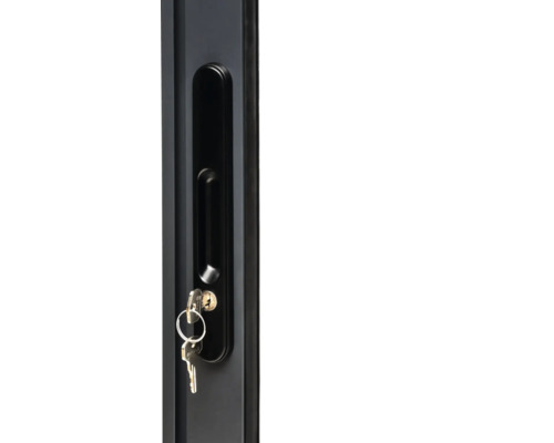 Garniture de porte avec serrure et clés