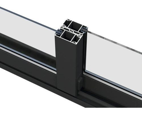 Detailansicht eines Fensterrahmens mit Glaseinsatz