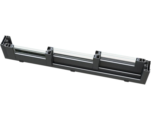 Coupe transversale d''un châssis de fenêtre avec verre