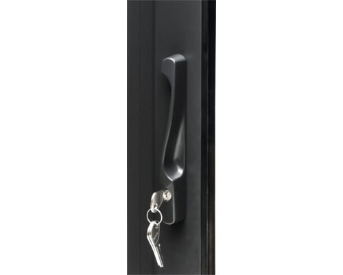 Poignée de porte avec clé dans la serrure