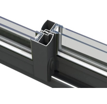 Detailansicht eines Aluminium Schiebefensters