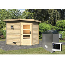 Außensauna mit Saunaofen und Steuerung für den Garten