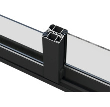 Vue détaillée d''une fenêtre en aluminium avec verre