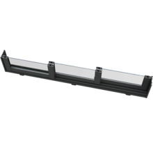 Vue en coupe d''un toit de terrasse en aluminium avec insert en verre