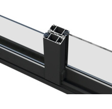 Detailansicht eines Aluminiumfensterprofils