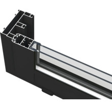 Vue détaillée d''un cadre de fenêtre en aluminium