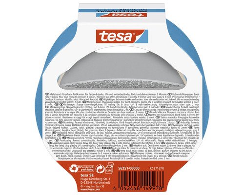 Tesa Malerkrepp zum Abkleben für scharfe Farbkanten