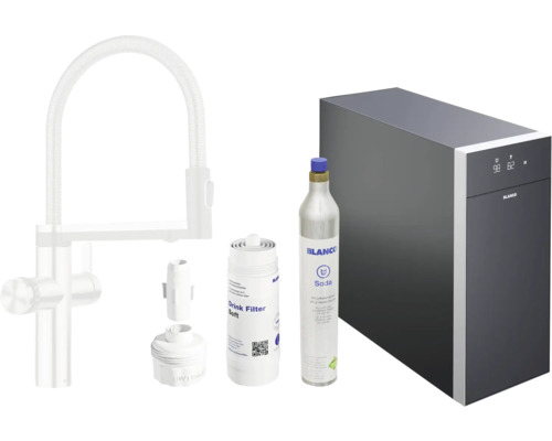 Robinet de soda Blanco avec filtre, bouteille de gaz carbonique et réfrigérateur