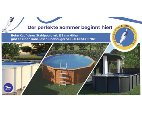 Aktionsangebot: Stahlpools mit gratis Poolsauger