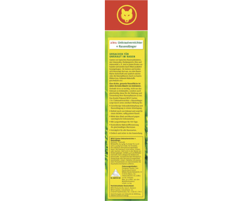 Informations sur le produit désherbant et engrais pour gazon Wolf Garten