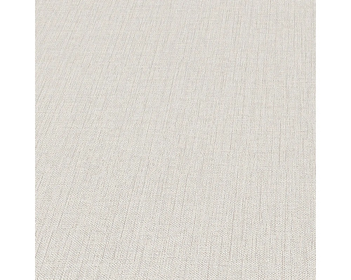 Nahaufnahme einer weißen Textiltapete mit feiner Struktur.