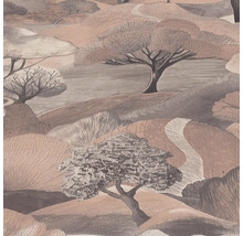 Papier peint avec motif de paysage arboré