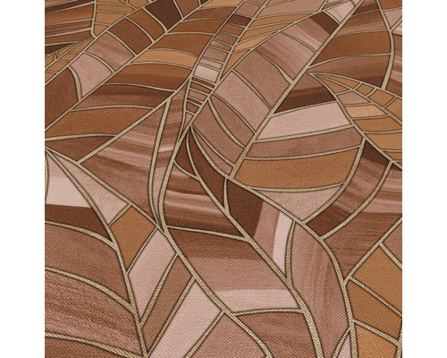 Tapete mit Blattmotiv und Struktur