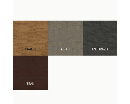 Nuancier : brun, gris, anthracite et teck