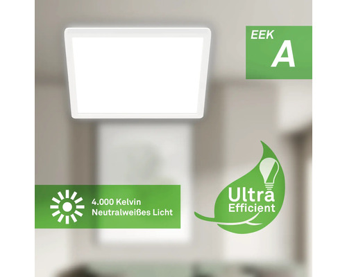 LED Deckenleuchte mit Energieeffizienzklasse A, 4000 Kelvin und neutralweißem Licht.