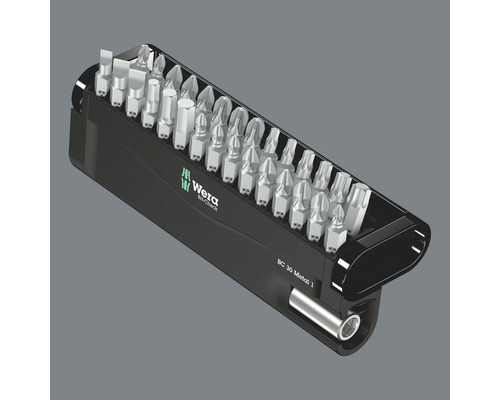 Wera Bit-Check avec différents embouts de vissage