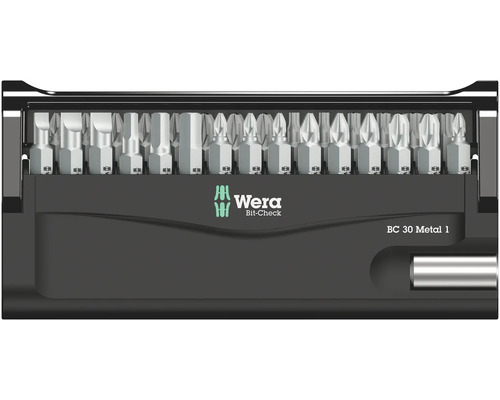 Wera Bit-Check avec différents embouts de tournevis