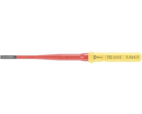 Tournevis pour vis à fente Wera TIE 60 iS, 0,8x4,0