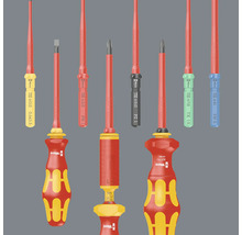 Tournevis isolés différents de Wera pour travaux électriques