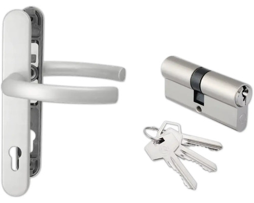 Ensemble de ferrures de porte avec cylindre et clés