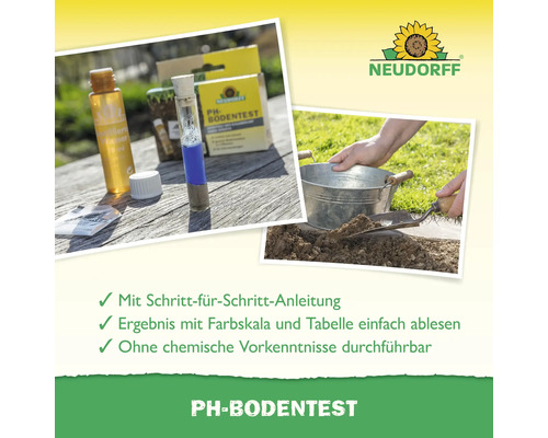 Neudorff pH-Bodentest zur einfachen Bodenanalyse mit Schritt-für-Schritt-Anleitung