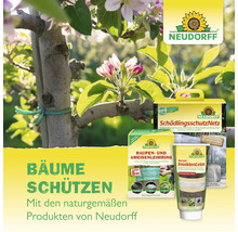 Neudorff Produkte für den Baumschutz einschließlich Insektenleim, Raupenleimring und Schädlingsschutznetz.